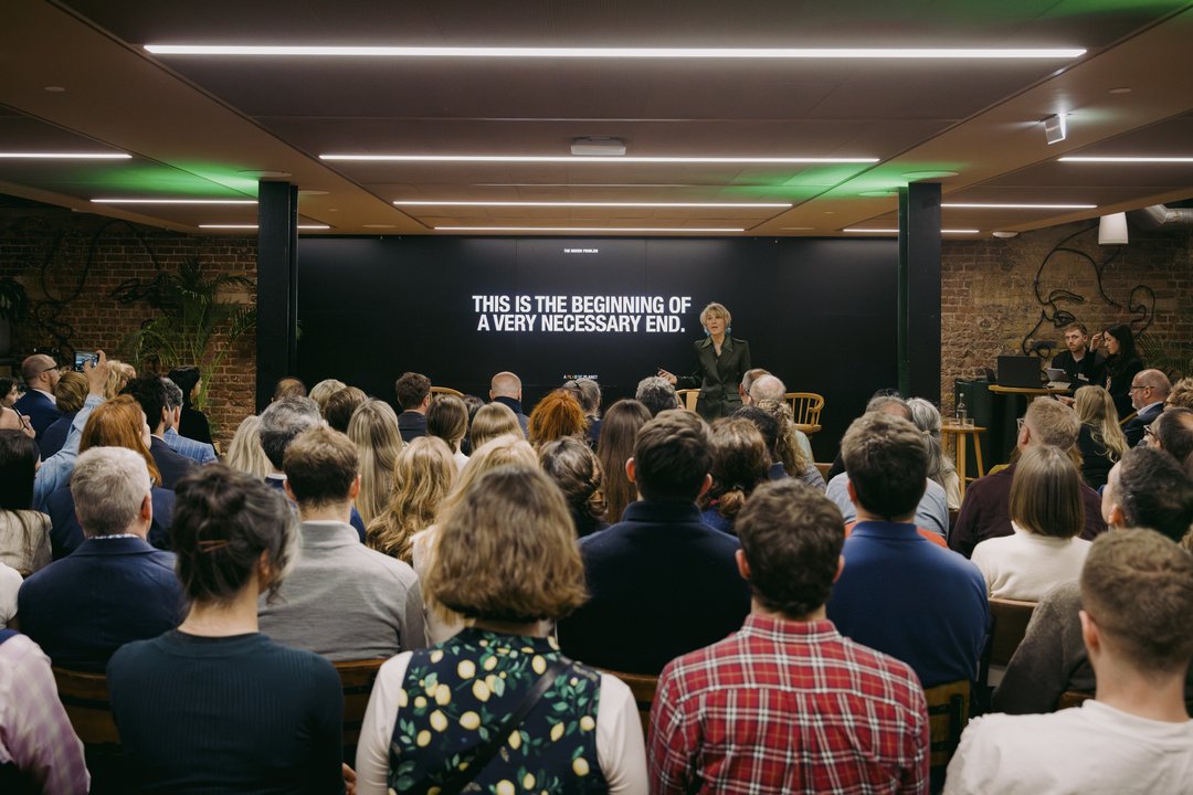 The audience and stage at The Plastic Detox